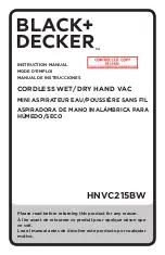 Black & Decker HNVC215BW Instruction Manual предпросмотр