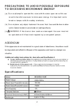 Preview for 2 page of Black & Decker Home BDMOW010XE Instruction Manual