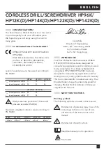 Preview for 7 page of Black & Decker HP122K(D) Manual