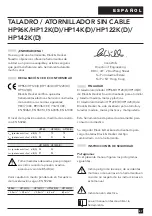 Preview for 47 page of Black & Decker HP122K(D) Manual