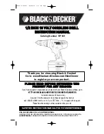 Предварительный просмотр 1 страницы Black & Decker HP18V Instruction Manual