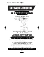 Предварительный просмотр 12 страницы Black & Decker HP18V Instruction Manual