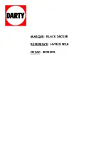 Preview for 1 page of Black & Decker HVFE2150L Operating Instructions Manual