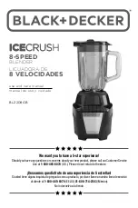 Black & Decker IceCrush BL2208GB Use And Care Manual preview