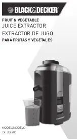 Black & Decker JE2200 User Manual preview