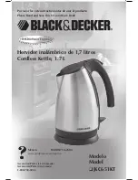 Preview for 1 page of Black & Decker KitchenTools JKC651KT Use And Care Book Manual