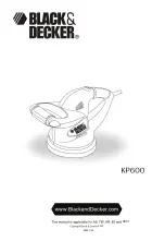 Black & Decker KP-600-A9 Instruction Manual preview