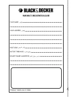 Preview for 21 page of Black & Decker KTX5000 User Manual