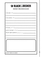 Preview for 49 page of Black & Decker KW1600 Original Instructions Manual