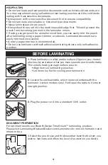 Preview for 4 page of Black & Decker LAM125FH Manual