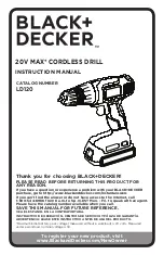 Preview for 1 page of Black & Decker LD120 Instruction Manual