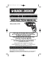 Black & Decker LI3100 Instruction Manual preview