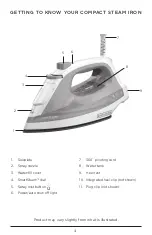 Preview for 4 page of Black & Decker Light 'N Easy IR1000 Series Use And Care Manual