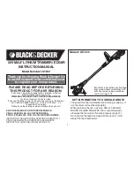 Preview for 1 page of Black & Decker LST220 Instruction Manual