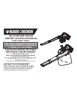 Preview for 1 page of Black & Decker LSWV36 Instruction Manual