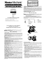 Black & Decker Master Mechanic 390002-01 Instruction Manual preview