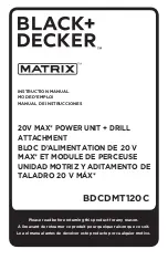 Предварительный просмотр 1 страницы Black & Decker MATRIX BDCDMT120C Instruction Manual