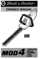 Black & Decker mod4 Owner'S Manual preview