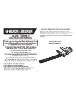 Black & Decker NHT518 Instruction Manual preview