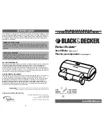 Preview for 1 page of Black & Decker Perfect Pockets PM100 Series Use And Care Book Manual