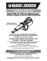 Предварительный просмотр 1 страницы Black & Decker PHV1210 Instruction Manual