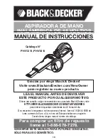 Предварительный просмотр 19 страницы Black & Decker PHV1210 Instruction Manual