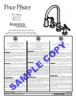 Black & Decker Price Pfister Ashfield 531 Series Installation Manual предпросмотр