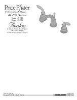 Black & Decker Price Pfister Avalon 49-CB Series Manual preview