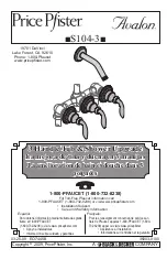 Black & Decker Price Pfister Avalon S104-3 Installation Instructions Manual preview