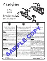 Preview for 1 page of Black & Decker Price Pfister Brookwood 34 Series Manual