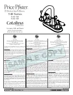 Preview for 1 page of Black & Decker Price Pfister Catalina 548 Series Manual