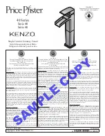 Preview for 1 page of Black & Decker Price Pfister KENZO 40 Series Installation Instructions Manual