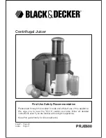 Preview for 1 page of Black & Decker PRJE600 Instruction Manual