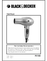 Preview for 1 page of Black & Decker PX1600 Instruction Manual