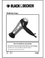 Preview for 1 page of Black & Decker PX80 User Manual