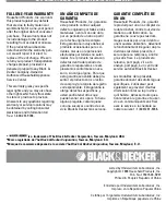 Preview for 6 page of Black & Decker RC400/RC500 Use And Care Book Manual