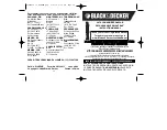 Preview for 1 page of Black & Decker Rechargeable Bright Bar WLBFHB Instruction Manual