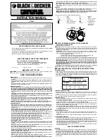 Preview for 1 page of Black & Decker RO100 Instruction Manual