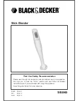 Black & Decker SB2000 Instruction Manual preview