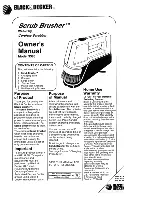 Preview for 1 page of Black & Decker Scrub brusher 9385 Owner'S Manual