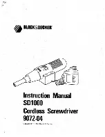 Black & Decker SD1000 Instruction Manual preview