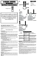 Preview for 1 page of Black & Decker SF100 Instruction Manual