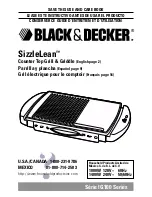 Предварительный просмотр 1 страницы Black & Decker SizzleLean IG100 Series Use And Care Book Manual