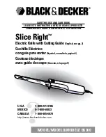 Preview for 1 page of Black & Decker Slice Right EK300 Use And Care Book Manual