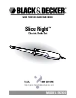 Preview for 1 page of Black & Decker Slice Right EK350 Use And Care Book