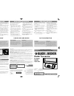 Black & Decker Slimline EC700 Use And Care Book preview
