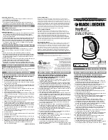 Preview for 1 page of Black & Decker SmartBoil JKC500 Series Use And Care Book