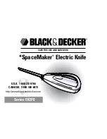 Black & Decker *SpaceMaker EK970 Series Use And Care Book preview