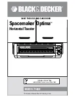 Black & Decker Spacemaker Optima T1000 Use And Care Book Manual preview