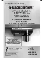 Black & Decker Spacemaker SDC850 Use & Care Book preview